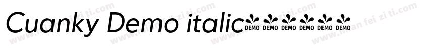 Cuanky Demo italic字体转换